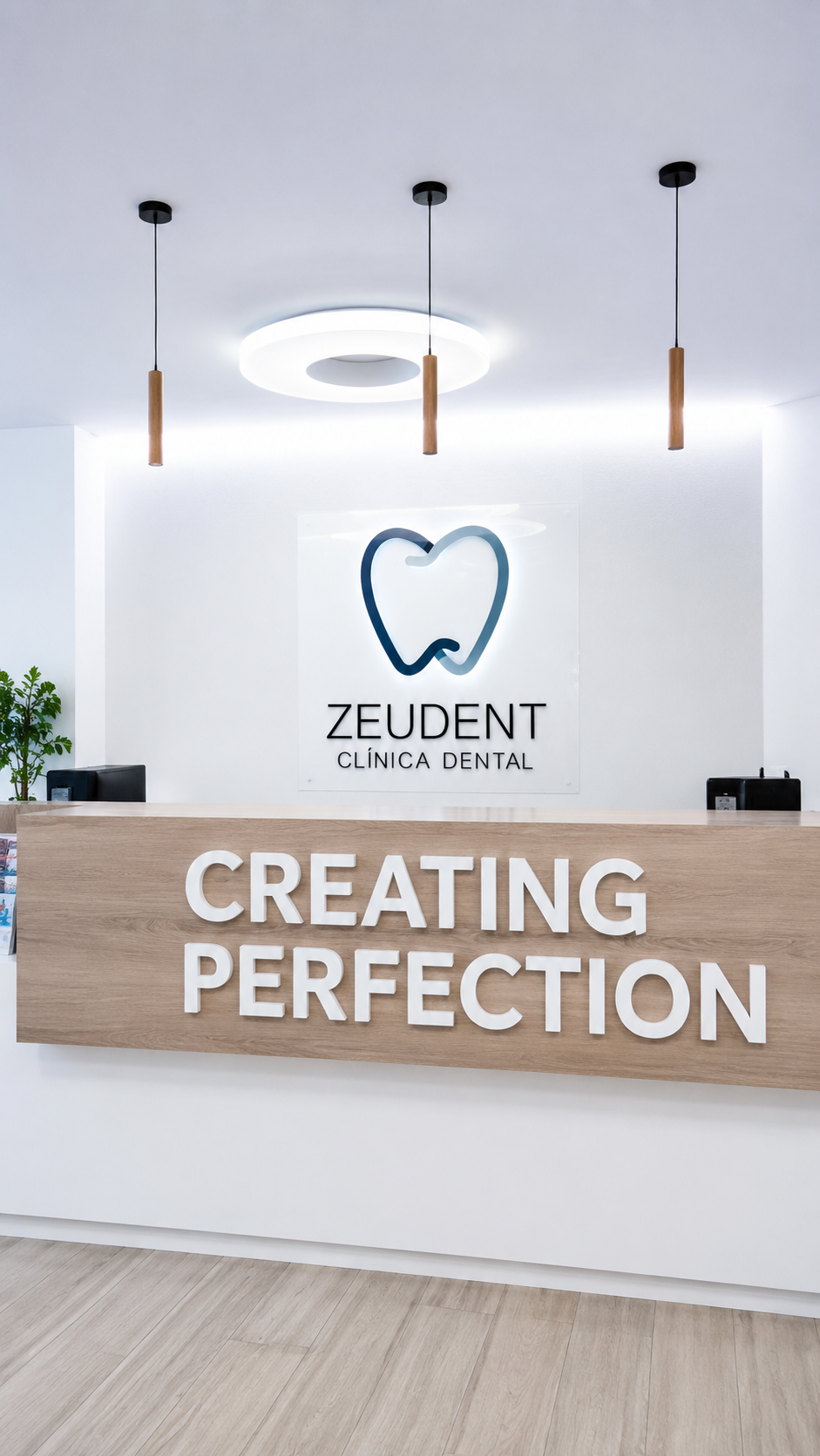 Recepción de la clínica Zeudent en el Eixample